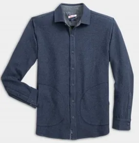 Ruettiger Knit Shacket in Indigo by Johnnie-O