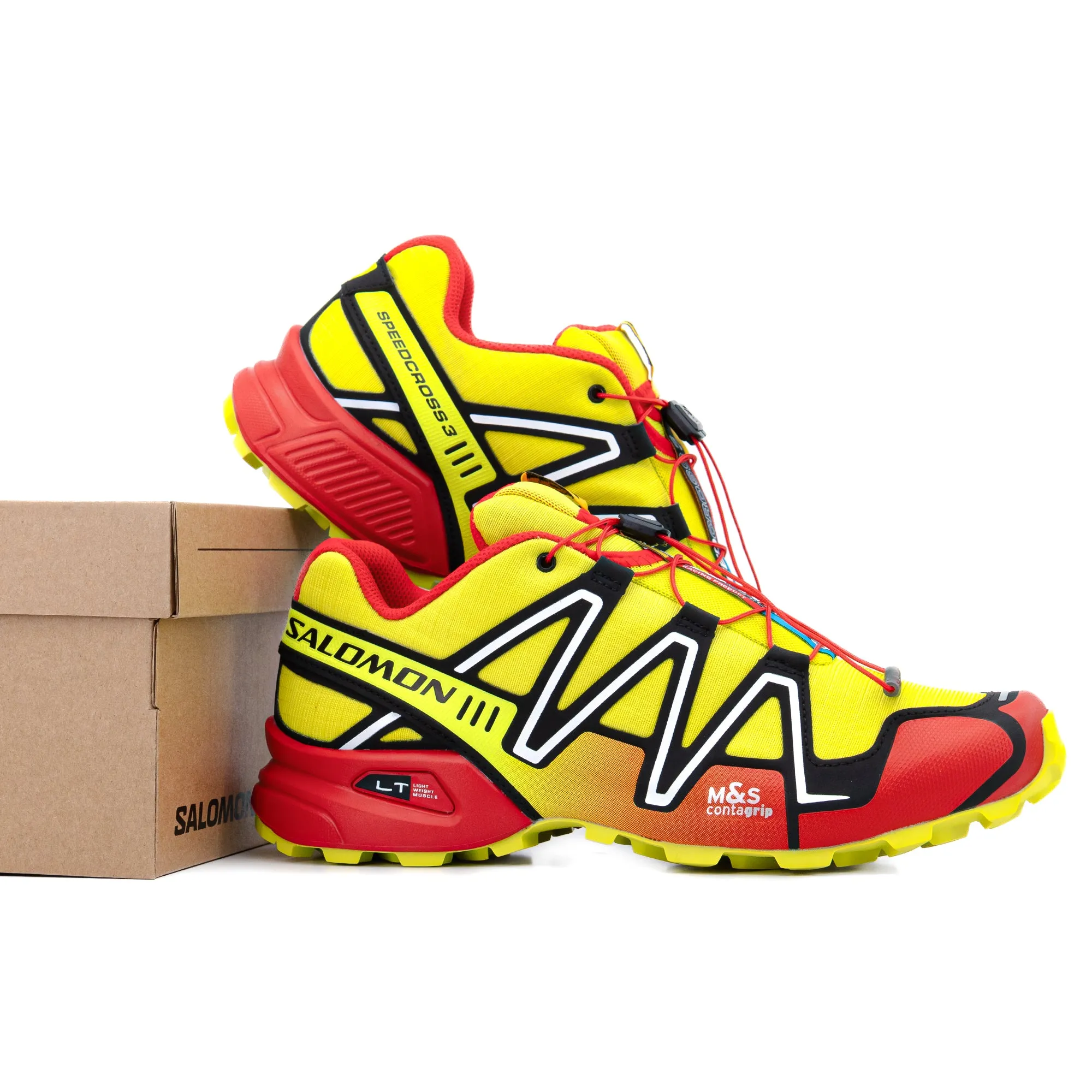 Salomon Speedcross 3 Sulphr Spring/High Risk Red/Black L47493600