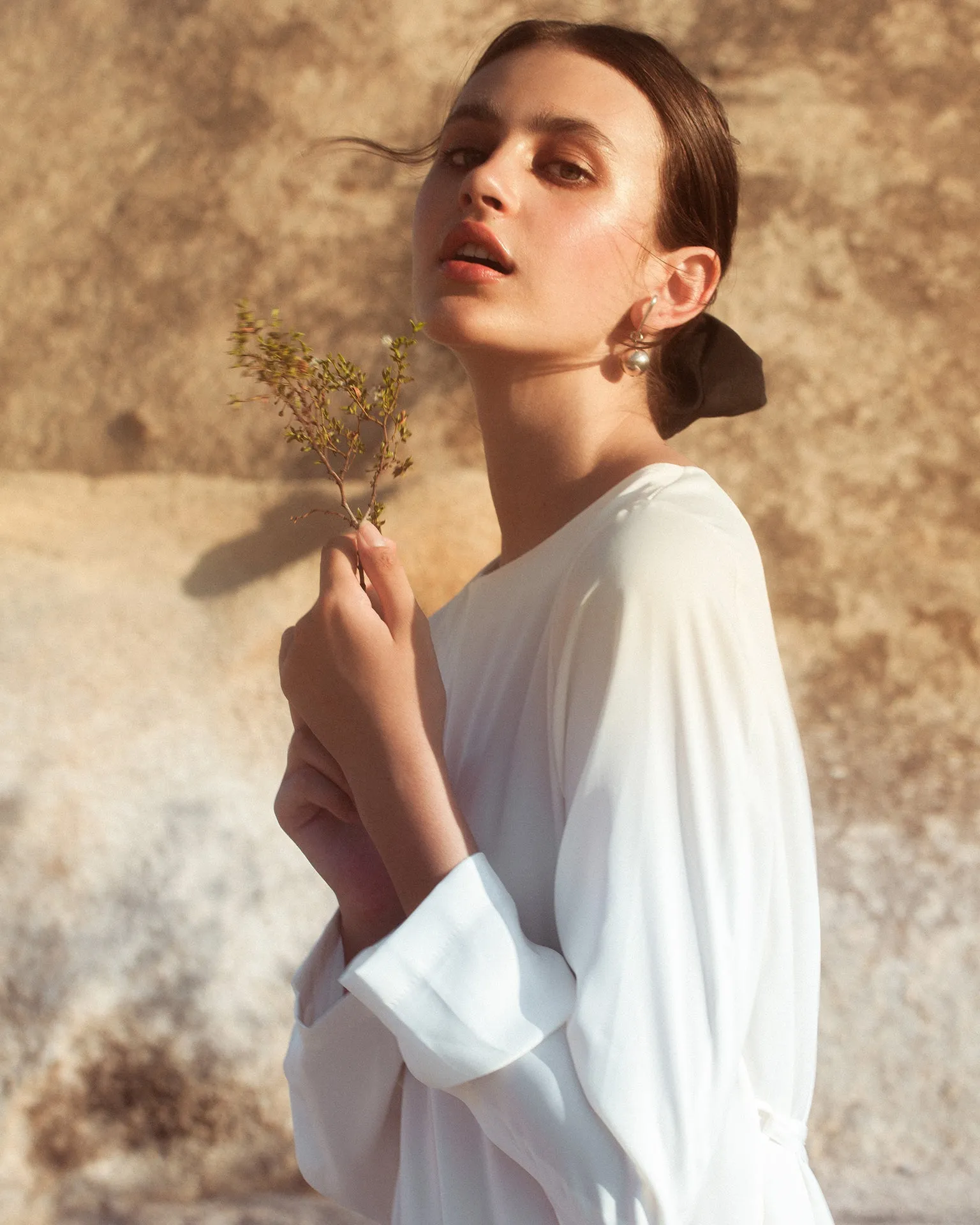 Satin All day Dress / Cream White