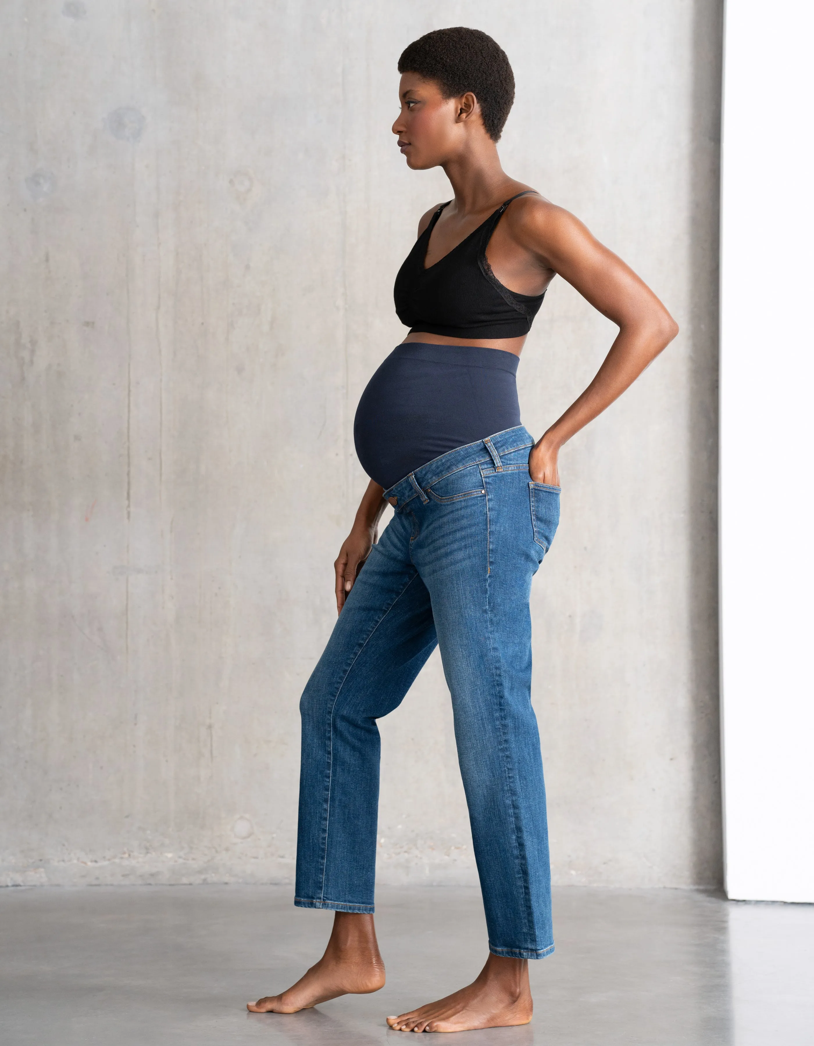Slim-Leg Over Bump Maternity Jeans