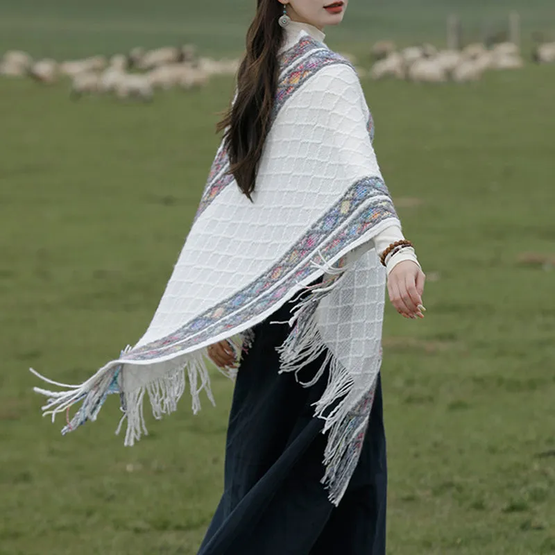 Women's Retro Pullover Tassel ShawlFREE SHIPPING