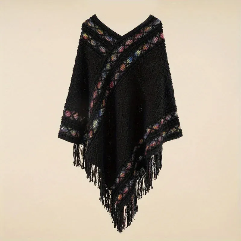 Women's Retro Pullover Tassel ShawlFREE SHIPPING