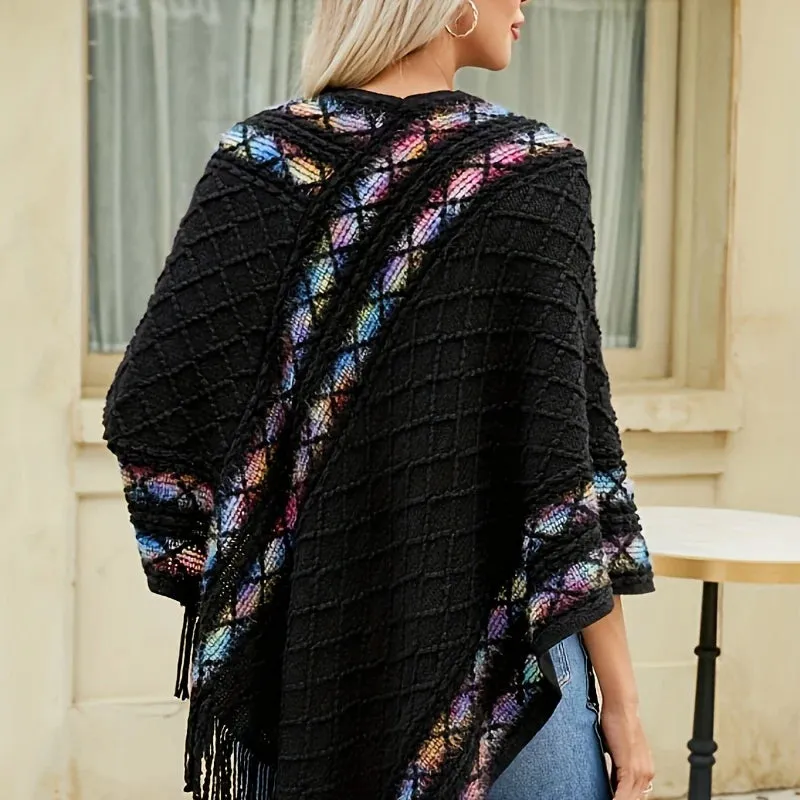 Women's Retro Pullover Tassel ShawlFREE SHIPPING