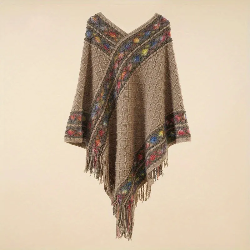 Women's Retro Pullover Tassel ShawlFREE SHIPPING