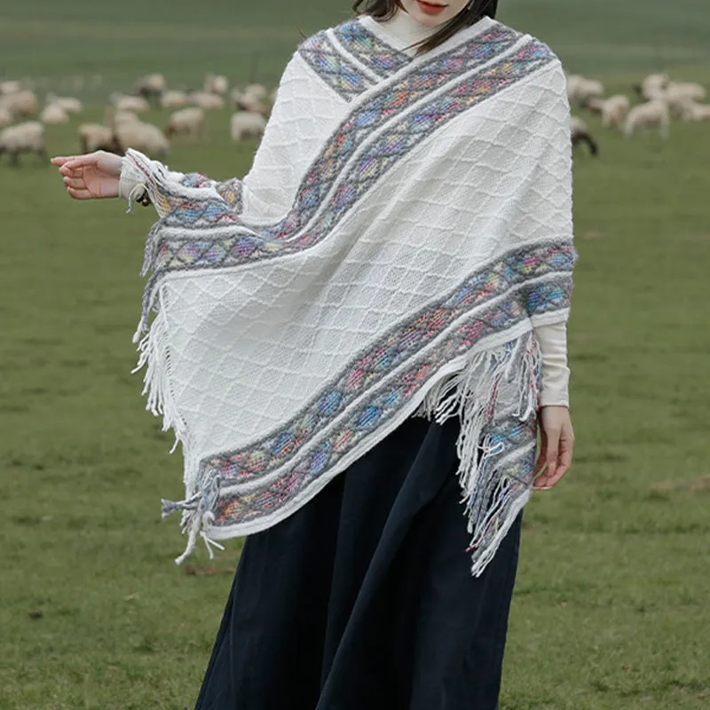 Women's Retro Pullover Tassel ShawlFREE SHIPPING