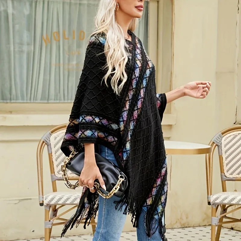 Women's Retro Pullover Tassel ShawlFREE SHIPPING