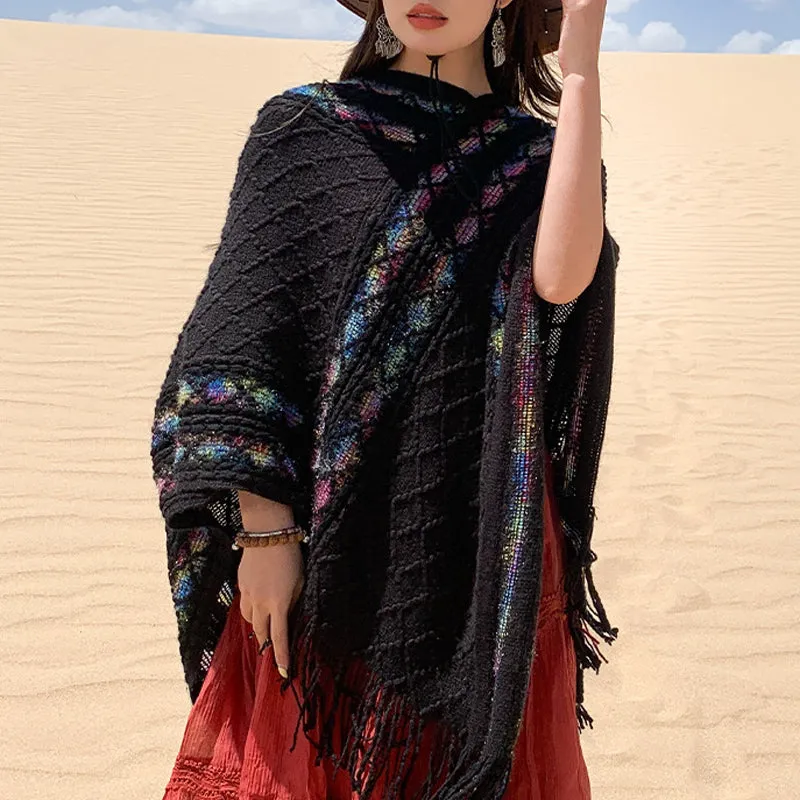 Women's Retro Pullover Tassel ShawlFREE SHIPPING