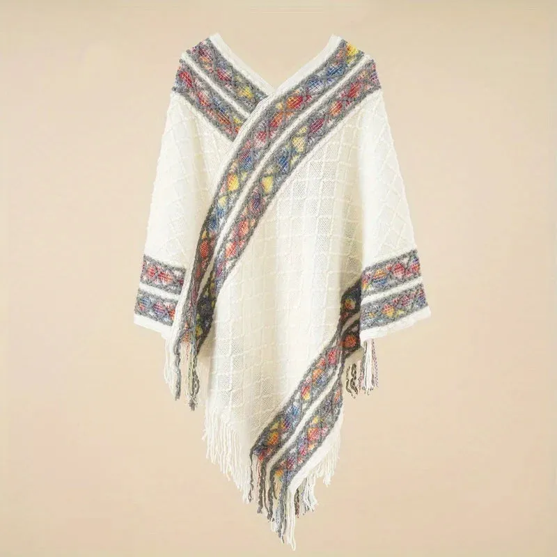 Women's Retro Pullover Tassel ShawlFREE SHIPPING
