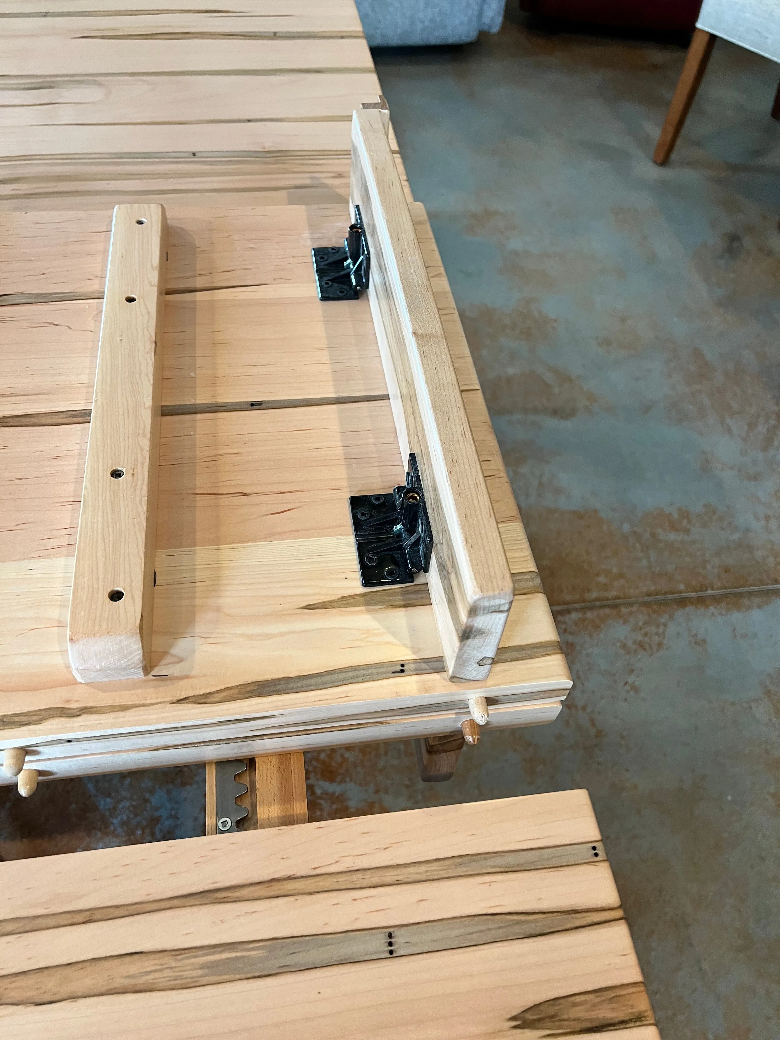 Wormy Maple Butterfly Leaf Dining Table - Showroom Models