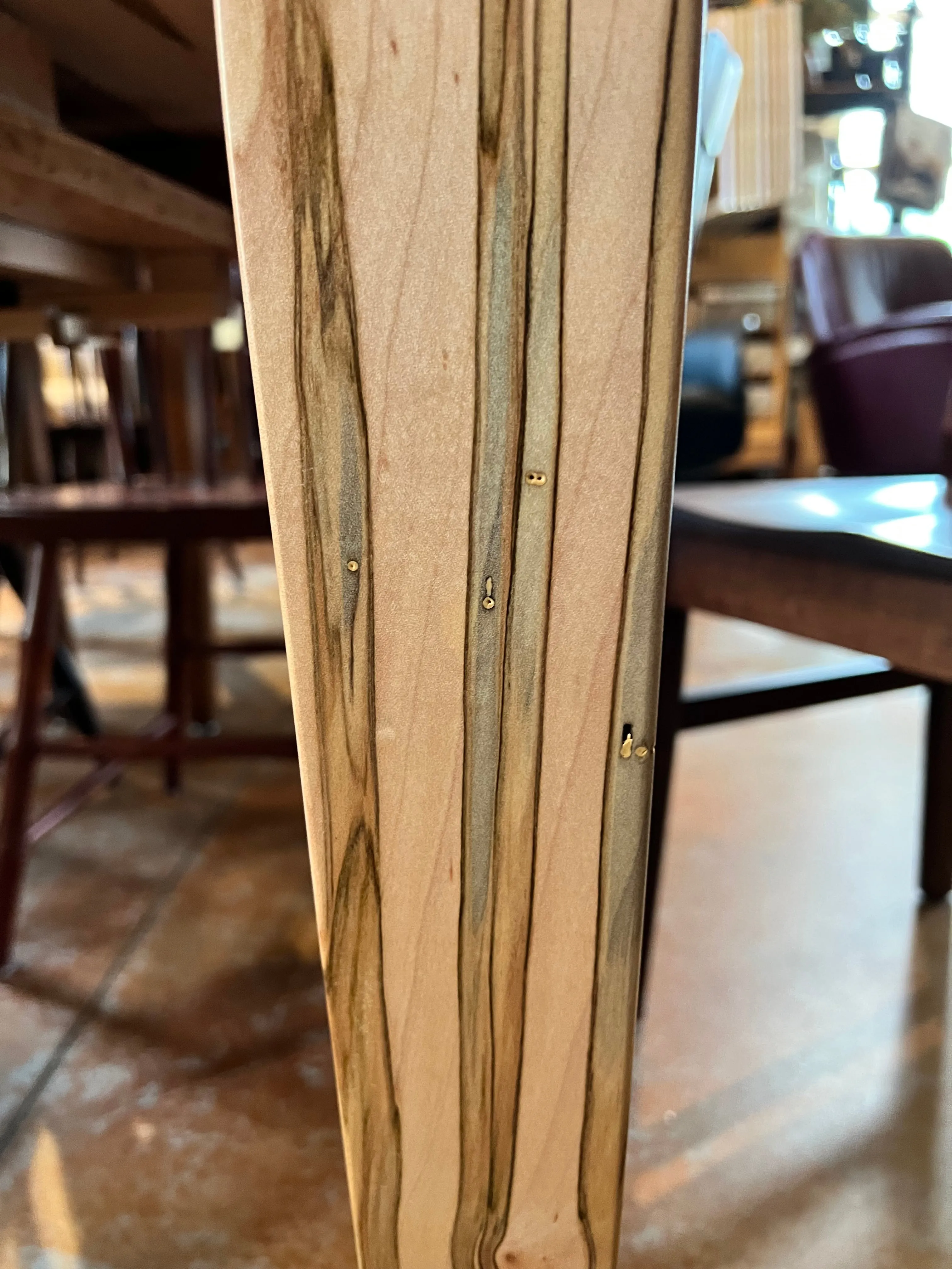 Wormy Maple Butterfly Leaf Dining Table - Showroom Models