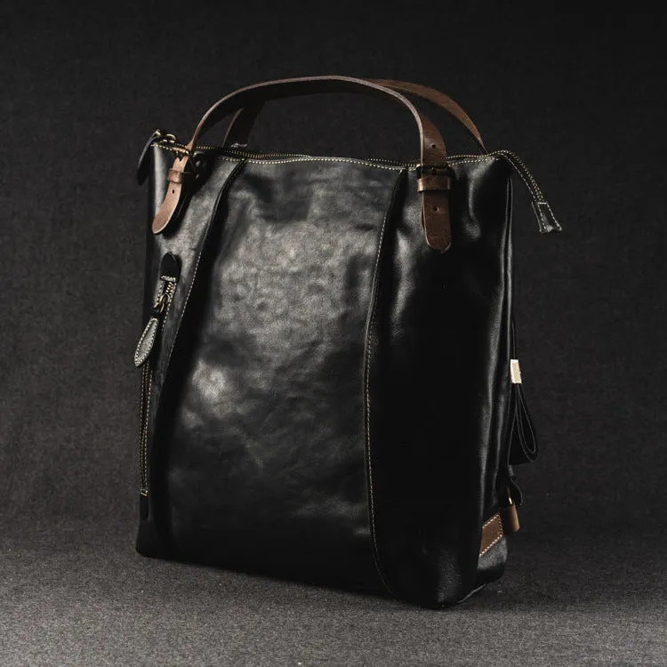 YAAGLE Multi-functional Real Leather Large Size Travel Sling Backpack Tote YG256